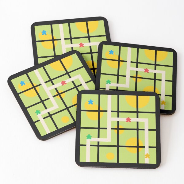 Item preview, Minimalist Colorful Meeples in Board Game Tiles designed and sold by pixeptional.