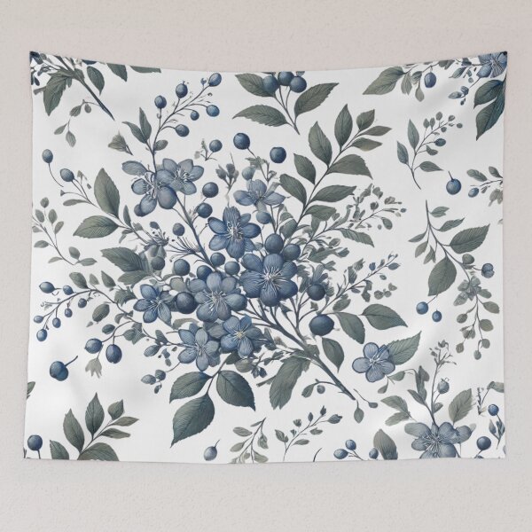 Item preview, Bluish Enchanted Blooms designed and sold by Dream Bloom Gallery.