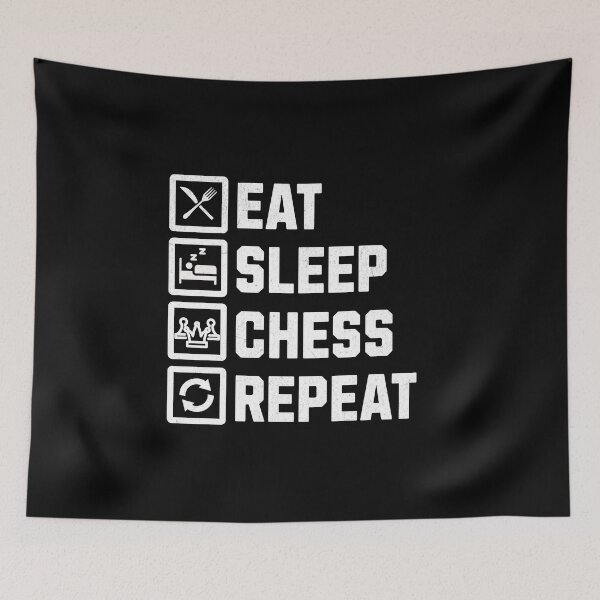 Item preview, Eat Sleep Chess Repeat designed and sold by GAZZA DESIGN.