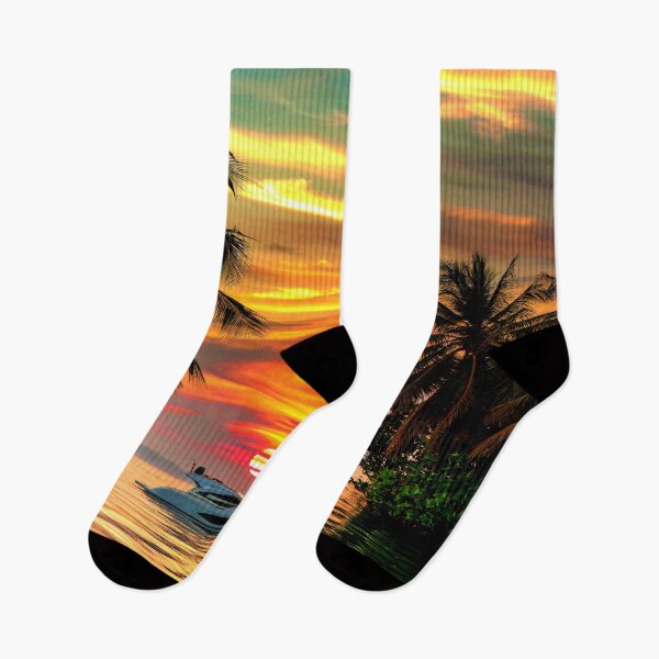 Item preview, Tropical Sunset with Luxury Yacht designed and sold by Exodoi.