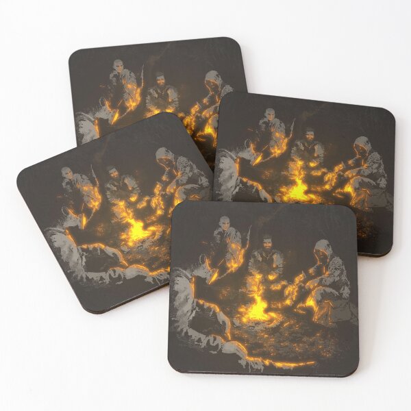 Item preview, Survivors by the Campfire (Post-Apocalyptic Sci-Fi Art) designed and sold by maskofspencer.