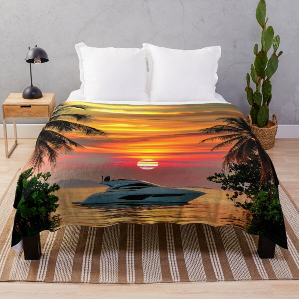 Item preview, Tropical Sunset with Luxury Yacht designed and sold by Exodoi.