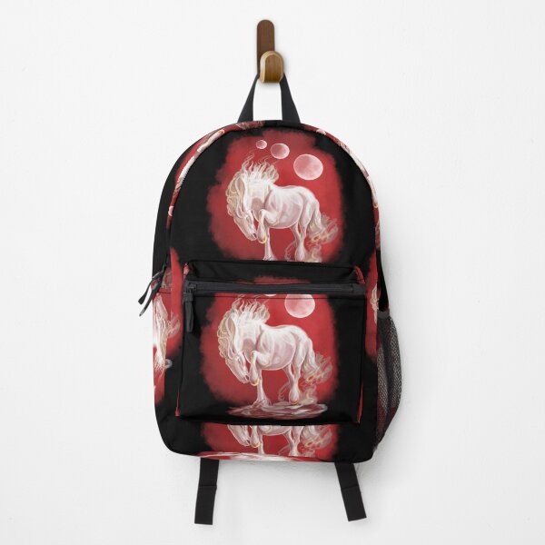 Item preview, Moon Horse In Red, Painting, designed and sold by AK-Hevonen.