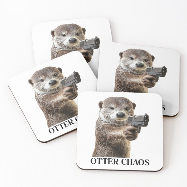 Item preview, Otter Chaos Funny Angry Otter designed and sold by RockFireMerch.