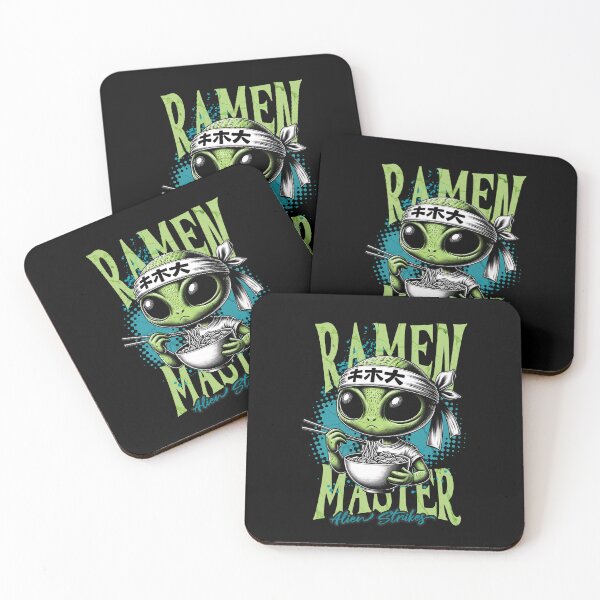 Item preview, Alien Karate Ramen Master, Sensei Alien with Chopsticks designed and sold by DAMOTAmagazine.