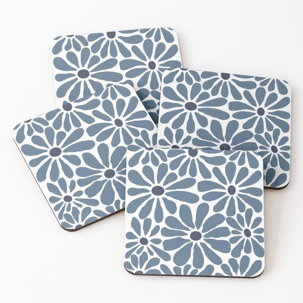 Item preview, Blue Color Flower Market Art Print designed and sold by Living The Vibe.