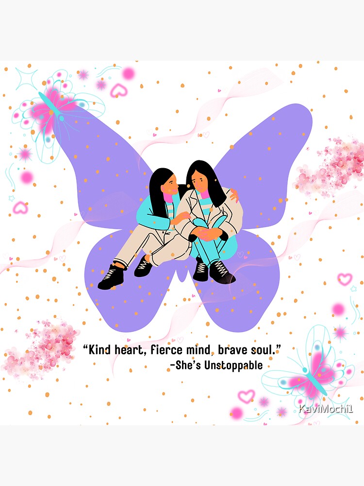 Thumbnail 3 of 3, Sticker, "Fierce Hearts, Brave Souls: Sisterhood & Strength" designed and sold by KaviMochi1.