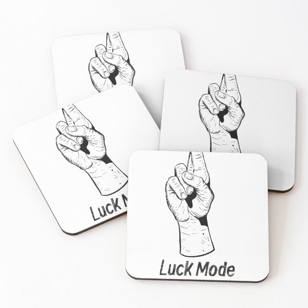 Item preview, Luck Mode ON - Hand-Drawn Crossed Fingers Illustration designed and sold by Arctic frame studio.
