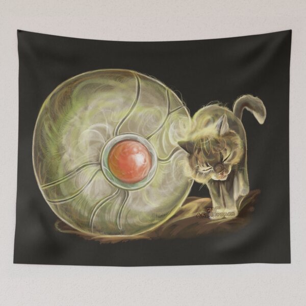 Item preview, Robotic Orb With Cat, Painting designed and sold by AK-Hevonen.