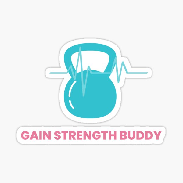Kettlebell Strength Gym Motivation Art Design Sticker