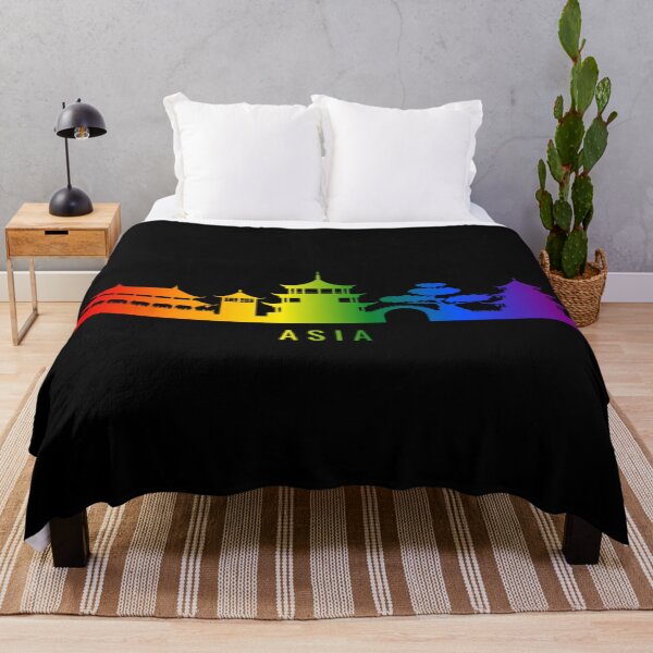 Item preview, Asia Skyline Graphic, Classic pride flag graphic, City Skyline Graphic, Cityscape, Rainbow Silhouette, City art, Landmarks, Architecture, city, cities, designed and sold by PrideBeProud.