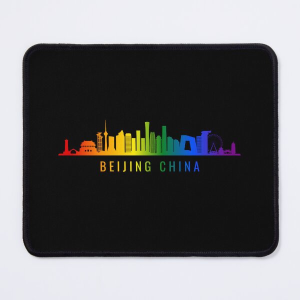 Item preview, Beijing China Skyline Graphic, Classic pride flag graphic, City Skyline Graphic, Cityscape, Rainbow Silhouette, City art, Landmarks, Architecture, city, cities, designed and sold by PrideBeProud.