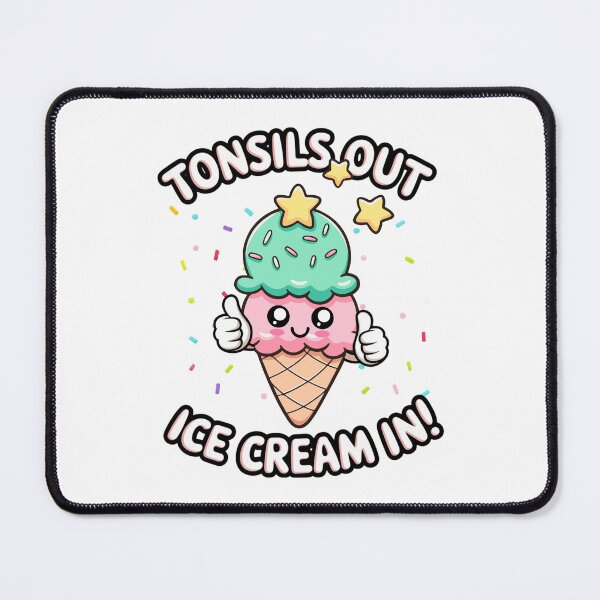 Item preview, Tonsils Out Celebration Funny Post-Surgery Ice Cream Lover designed and sold by BunBuntheDog-.