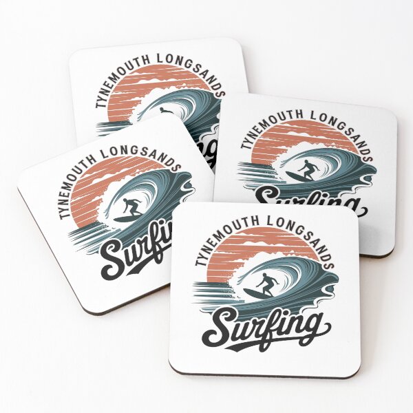 Item preview, Tynemouth Longsands Surfing Silhouette Sunset  designed and sold by MerchByCraig.