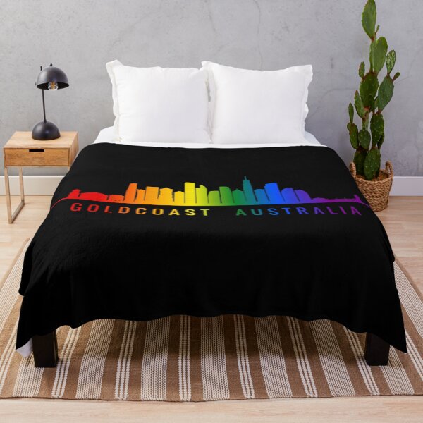 Item preview, Gold Coast Australia Skyline Graphic, Classic pride flag graphic, City Skyline Graphic, Cityscape, Rainbow Silhouette, City art, Landmarks, Architecture, city, cities, designed and sold by PrideBeProud.