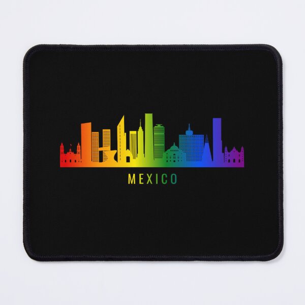Item preview, Mexico Skyline Graphic, Classic pride flag graphic, City Skyline Graphic, Cityscape, Rainbow Silhouette, City art, Landmarks, Architecture, city, cities, designed and sold by PrideBeProud.