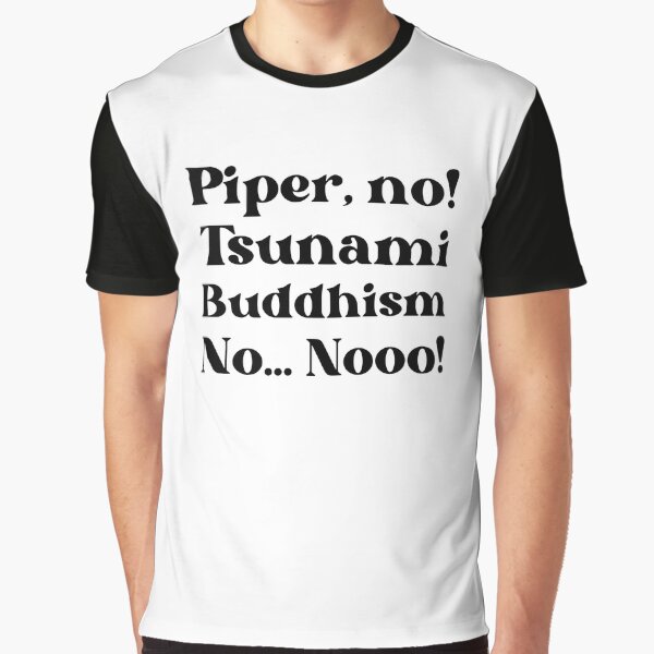 Artikel-Vorschau von Piper Nein, Tsunami, Buddhismus, Nein, Nein Retro White Lotus Posey Parker, designt und verkauft von boofangdesigns.
