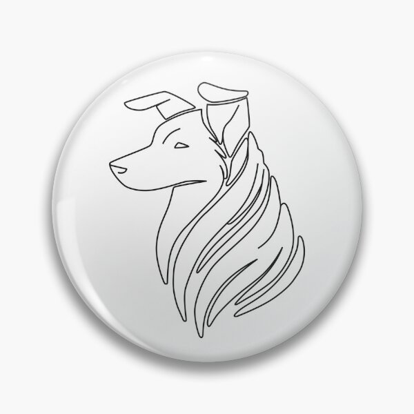 Item preview, Elegant line art dog portrait designed and sold by kstheladesigns.