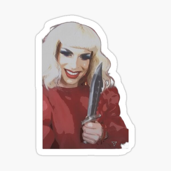 Item preview, Katya Knife Sticker designed and sold by DollyPopPrints.