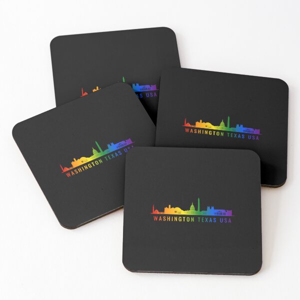 Item preview, Washington Texas USA Skyline Graphic, Classic pride flag graphic, City Skyline Graphic, Cityscape, Rainbow Silhouette, City art, Landmarks, Architecture, city, cities, designed and sold by PrideBeProud.