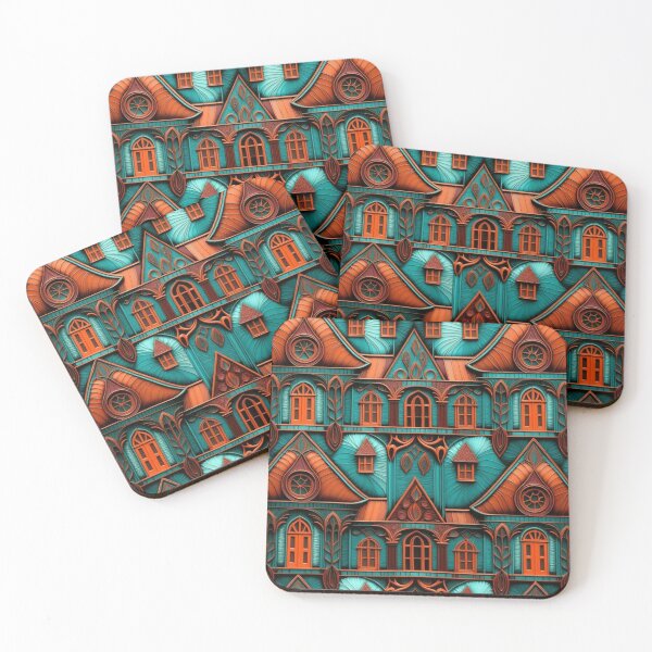 Item preview, Aqua Architectural Geometry  designed and sold by ELGN DESIGNS.