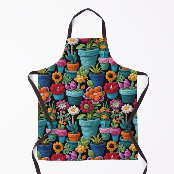 Item preview, Crochet Plants And Flowers In Multi Colored Planter Pots designed and sold by CarrollGene.