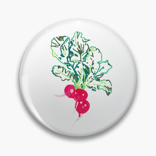 Item preview, three radishes (in color) designed and sold by katherine montalto.