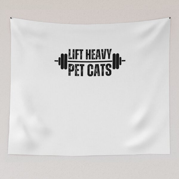 Item preview, Lift heavy Pet Cats Weightlifter gym barbell cat owner joke designed and sold by snowry.