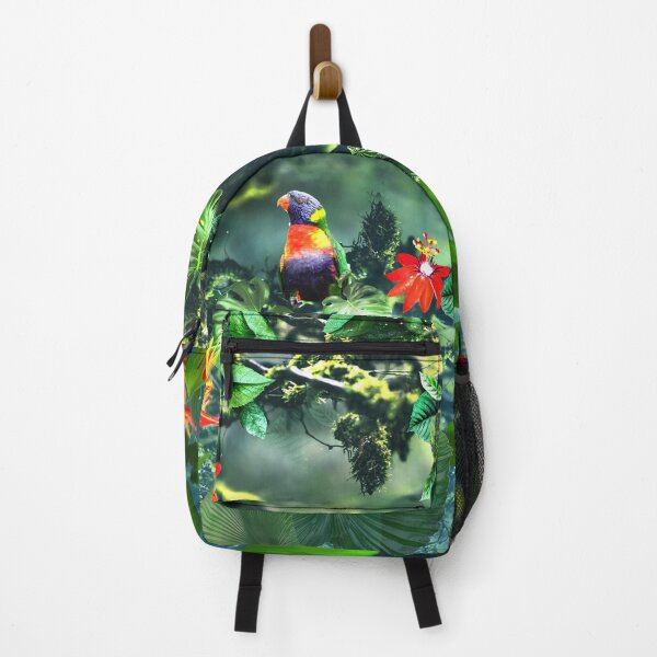 Item preview, Wild and colorful jungle with parrots and flowers designed and sold by EglesCreations.