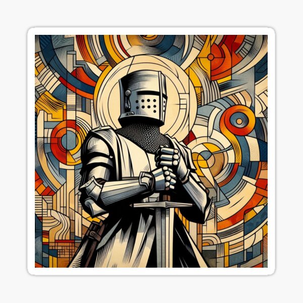 Item preview, Knight Templar on abstract background designed and sold by Gabriel-Flores.