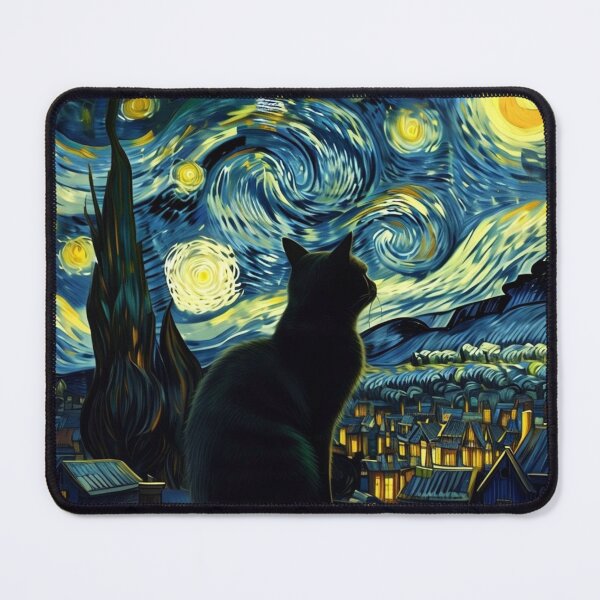 Item preview, Tuxedo Cat Starry Night Tuxedo Cat Owner designed and sold by Blok45.