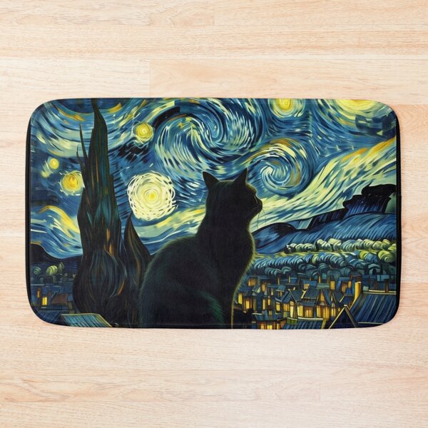 Item preview, Tuxedo Cat Starry Night Tuxedo Cat Owner designed and sold by Blok45.