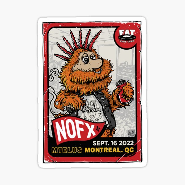 Aperçu de l'œuvre NOFX Montréal 2022 – Punk Rock, Attitude et Chaos! créée et vendue par MacacoRato.