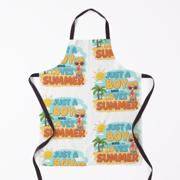 Item preview, Just a Boy Who Loves Summer | Fun and Sun-Soaked Graphic designed and sold by Tw1nsAIArt.