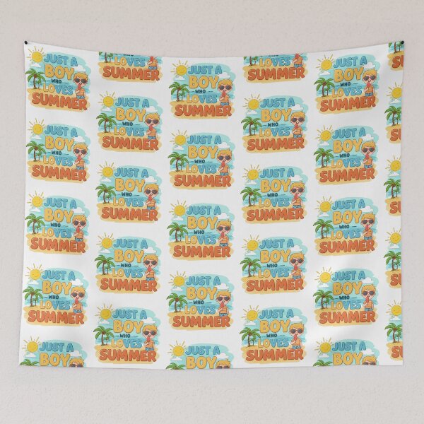 Item preview, Just a Boy Who Loves Summer | Fun and Sun-Soaked Graphic designed and sold by Tw1nsAIArt.