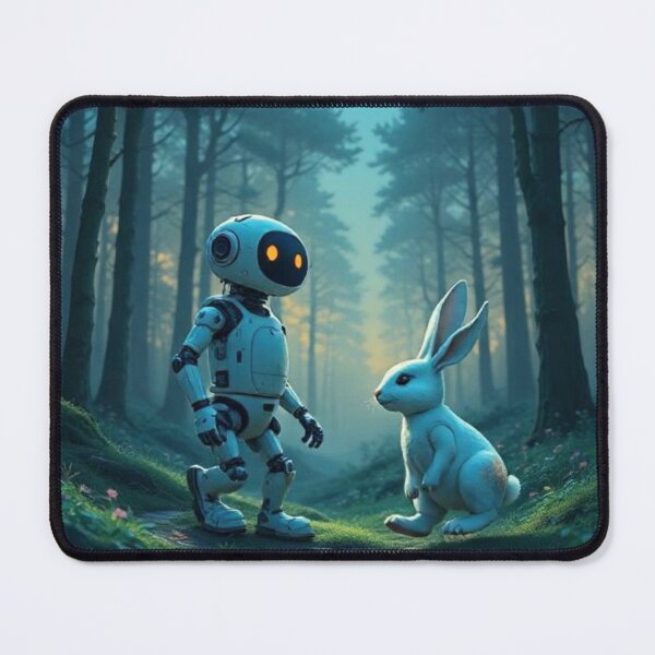 Item preview, Robot and cute bunny designed and sold by Dogandesighn.