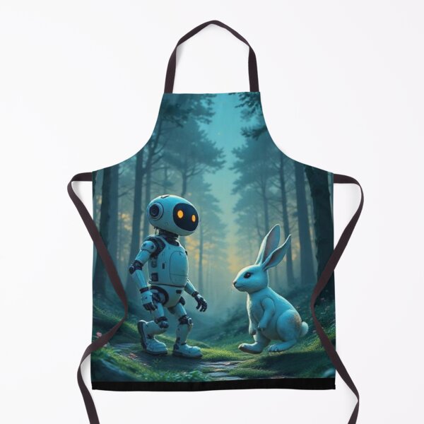 Item preview, Robot and cute bunny designed and sold by Dogandesighn.