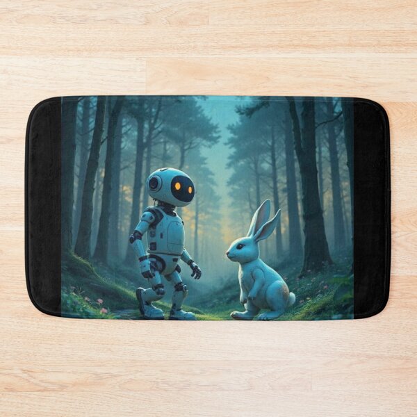 Item preview, Robot and cute bunny designed and sold by Dogandesighn.