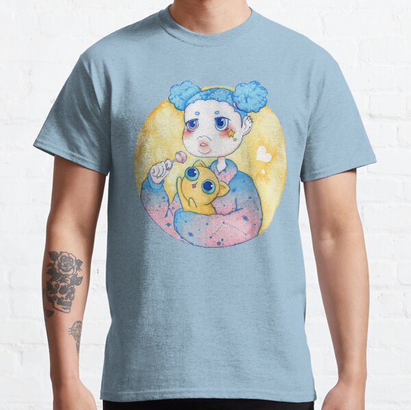 Umie & Mochi VI - Fashion Harajuku - Japanese girl and her cat (space-buns, bows) - kawaii Classic T-Shirt