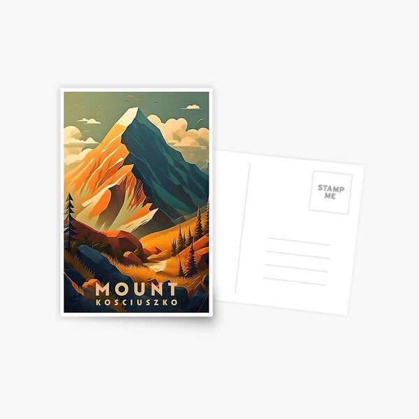 Item preview, Mount Kosciuszko Travel Poster,Mt Kosciuszko Wall Art Print,Mount Kosciuszko Painting Illustration,Printable Mountain Watercolor Home Decor designed and sold by banstore71.