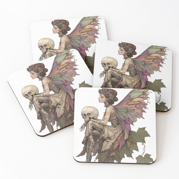 Item preview, Gothic Fairy of Decay – Dark Fantasy Skeleton Fae Art designed and sold by casauslu.