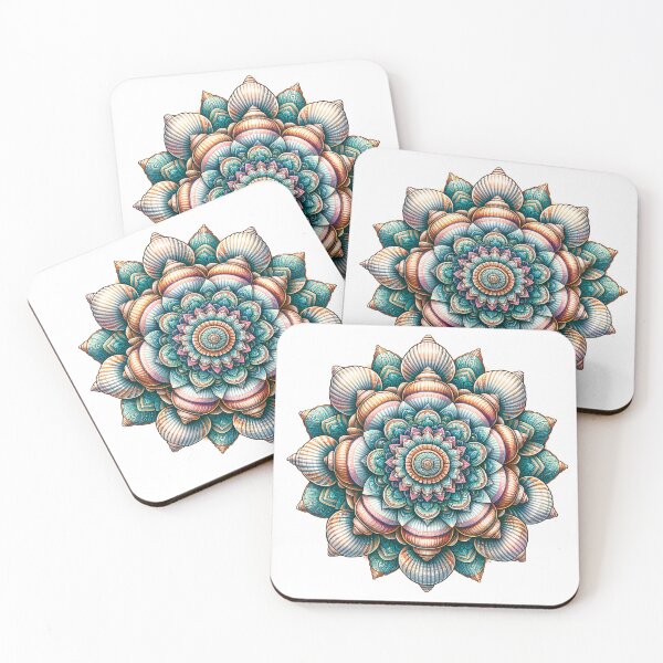 Item preview, Seashell Pillow Cover Zen Mandala designed and sold by Alchemy8House.