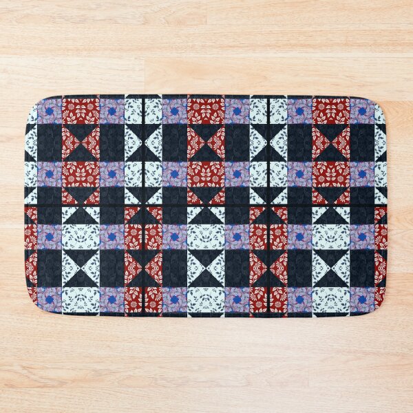 Item preview, Colorful botanical floral patchwork design designed and sold by Prem-Adri.