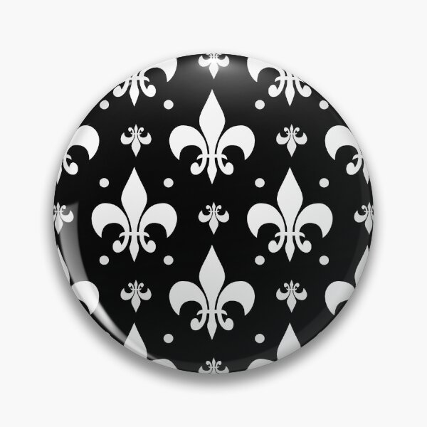 Item preview, Black Background Fleur-de-lis Pattern Design  designed and sold by PatternTitan.