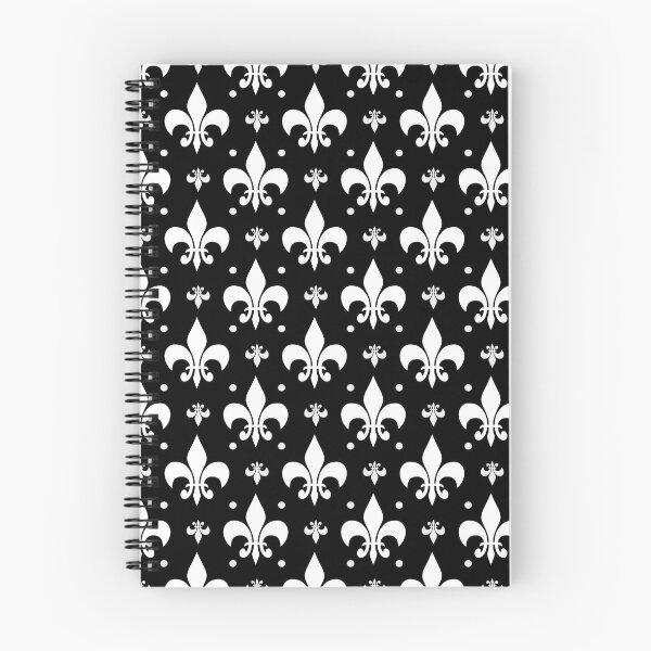 Item preview, Black Background Fleur-de-lis Pattern Design  designed and sold by PatternTitan.