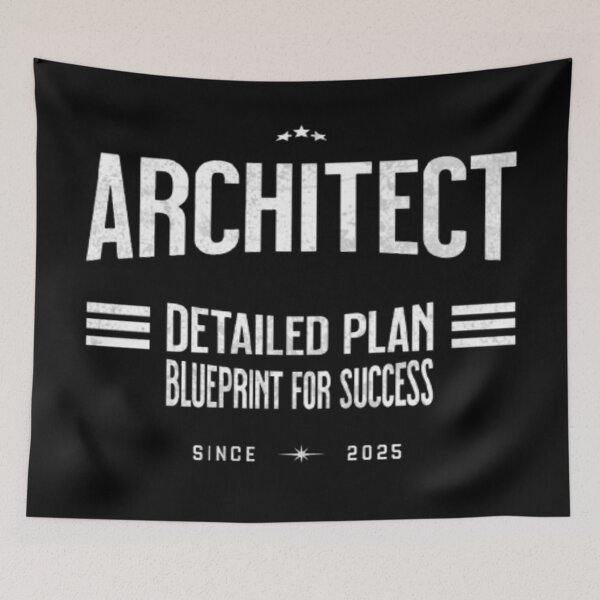 Item preview, Architect: Detailed Plan, Blueprint for Success - Grunge Style designed and sold by Syrupulse.