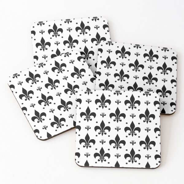 Item preview, White Background Fleur-de-lis Pattern Design  designed and sold by PatternTitan.