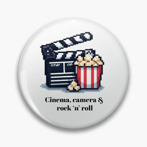 Item preview, Cinema, Camera and Rock n' Roll Pixel Art designed and sold by theacidrose.