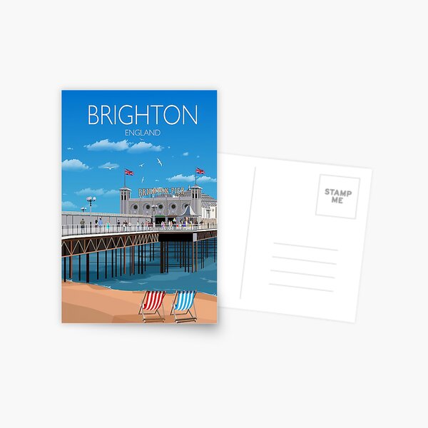 Item preview, Brighton Travel Print, Brighton Poster, Brighton, England, UK Travel Poster, Brighton Pier designed and sold by banstore71.