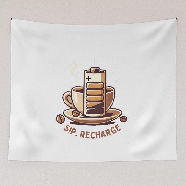 Item preview, Sip, recharge, coffee, addict, brown, cup  designed and sold by B-M-Store.